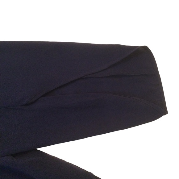 Trina Turk Silk Pull-On Navy Blue Pants Size Medium - Picture 5 of 11